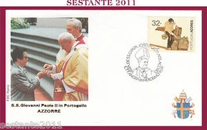 W367 VATICANO FDC ROMA VISITA PAPA GIOVANNI PAOLO II PORTOGALLO AZZORRE 1991 - Imagen 1 de 1