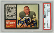 1962 PACKERS Fuzzy Thurston signed ROOKIE card Topps #69 PSA/DNA Slab AUTO RC