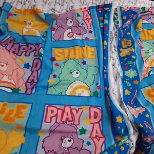 SET OF 2 VIP Cranston 2004 CARE BEARS FABRIC 45" X 65" CURTAINS PANELS - Picture 1 of 13