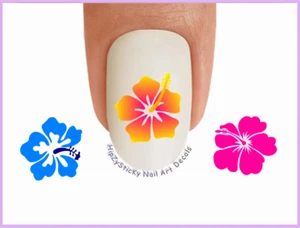 Calcomanía de transferencia de uñas Nail Art 511 flor hawaiana #1 hibisco tobogán de agua - Imagen 1 de 3