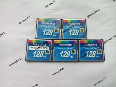 5PCS  Transcend 128mb  80X Compact Flash CF Memory Card - Image 1 of 3
