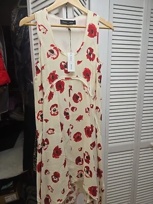 Nuevo con etiquetas Vestido Proenza Schouler Coral Amapola Pañuelo Dobladillo, EE. UU. 2 S Foto 1 de 4