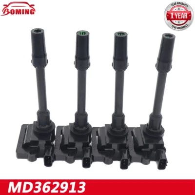 4PC Ignition Coil H6T12471A MD362913 For Mitsubishi Lancer Mirage Eclipse Pajero - Image 1 of 4