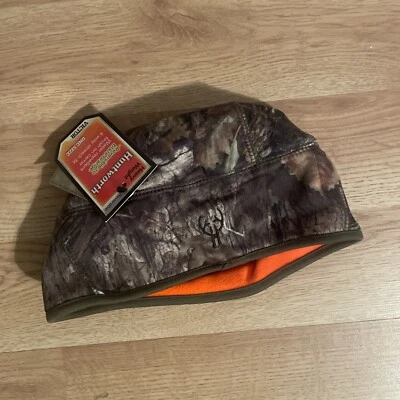Victor Huntworth Mossy Oak Reversible Heavy Weight OS Beanie - Camo/Orange - NWT - Image 1 of 4