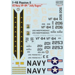 F-4B Phantom II. US NAVY VF-84 "Jolly Rogers" Parte 2 Calcomanías Escala 1:48 PS 48-293 - Imagen 1 de 3
