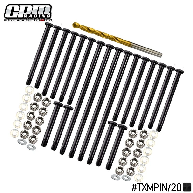 GPM TXMPIN/20 Traxxas 1/5 X-Maxx XRT 8S HD Steel Front & Rear Suspension Pins