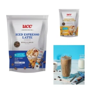 [UCC] Latte Ghiacciato, Espresso/Caramello Latte Caffè Premix Istantaneo 15gx8/Confezione 冷泡拿鐵 - Foto 1 di 7