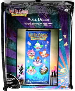 Killer Klown Outer Space Blacklight Wall Decor Decoration Halloween Party Banner - Picture 1 of 5