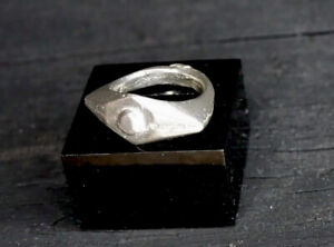 Marcus Aurelius￼ Ring, Solid 925 Sterling Silver, size M 1/2 By Clovis