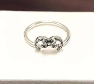 Anillo Silueta Pandora Disney Minnie Mouse #197509CZ + CAJA CON BISAGRAS + TELA PULIDA - Imagen 1 de 10