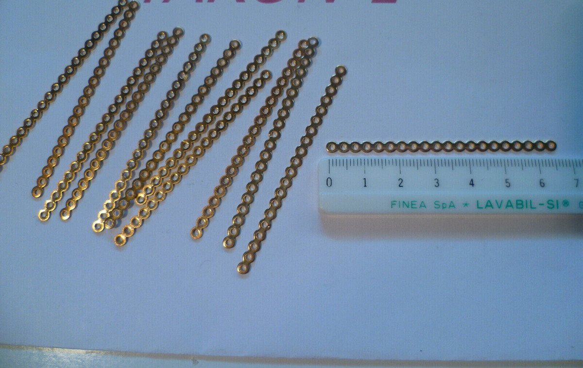20 Perline Con Tappo In Gomma - Placcate Oro 18K Per Bracciali E Collane Fai Da Te - Foto 2