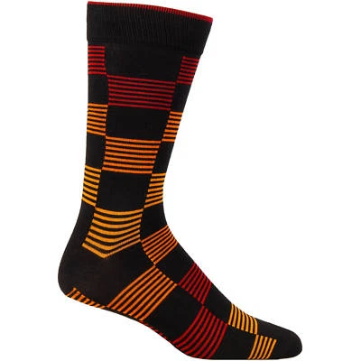 Para Hombres George Moda Crew Vestido Calcetines Horizontales A Cuadros Rayas 1 Par Talla 6-12 Foto 1 de 4