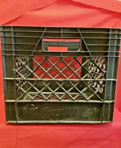 Vintage Borden Milk Crate Plastic "Standard Black" 13" X 13" - Picture 1 of 6