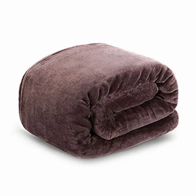  Manta de lana de franela - Tiro de felpa súper suave (50"x60") chocolate Foto 1 de 4