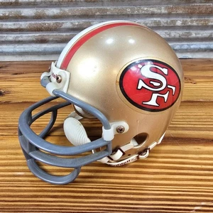 San Francisco 49ers Riddell Mini Helm mit Kinnriemen klassische Farben NFL 3 5/8 - Bild 1 von 12