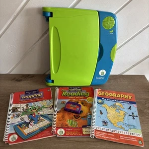 Leap Frog LeapPad Learning System 1 Cartridge 3 Books Works 2001 Geography - Picture 1 of 12