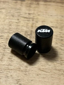 2x Metal valve caps KTM Black metal Accessories - Picture 1 of 2