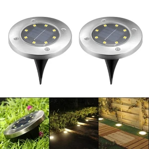 LED Solar-Gartenleuchte Edelstahl matt gebürstet Gartenlampe Wetterfest Terrasse - Bild 1 von 18