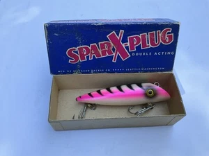 Vintage Rare Maynard Tackle CO. SPARX-PLUG Double Action Lure, Box - Pearl Black - Picture 1 of 9