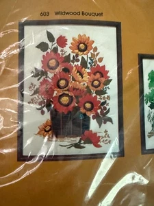 NEW Creative Circle Stitchery Crewel Kit #603 Wildwood Bouquet-12"x16"-VNTG 1979 - Picture 1 of 3