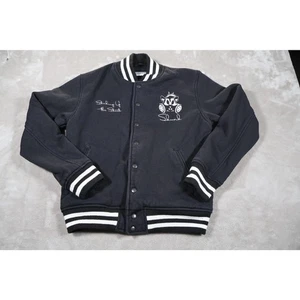 American Apparel Varsity Jacket Mens Large Skunk Stinking Up Streets Made in USA - Picture 1 of 7
