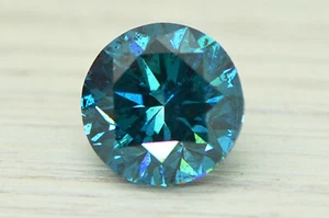 2.52 Ct Round Cut IGI Certified Lab Grown CVD Diamond Fancy Vivid Blue VVS2 1 - Picture 1 of 3
