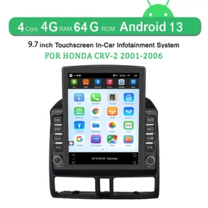 For Honda CRV 2001-2006 Android 13 Car Radio 2+64G GPS Navi WIFI Apple Carplay - Picture 1 of 8