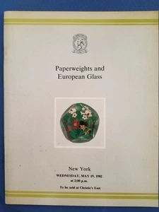 Christie's Auction - Paperweights & European Glass Auction Catalog 1982 +List  H - Imagen 1 de 11