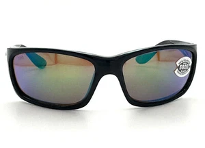 Costa Del Mar Jose Sonnenbrille glänzend schwarz/grün verspiegelt 580Glass - Bild 1 von 8