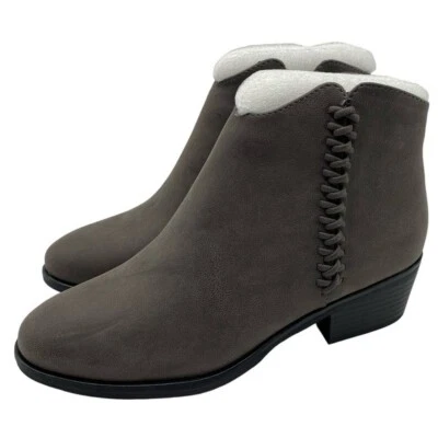 MIA 女式鞋 Jaice 靴子尺寸 11 深灰色素食人造皮革踝靴 — 第 1/4 张图片