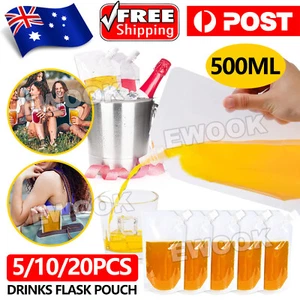 10/20Pcs 500ml Flask Pocket Bladder Bags Concealable Alcohol Drinks Flask Pouch - Picture 1 of 13