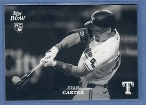2024 Topps Black & White Evan Carter Rookie #31 Rangers RC QTY - Picture 1 of 2