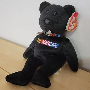 TY Beanie Baby - RACER the Nascar Bear ( Black Version ) (8.5 inch) - MWMTs - Picture 1 of 1