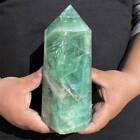 1750g Natural Beautiful Color Fluorite Crystal Obelisk Quartz Healing Wand Point