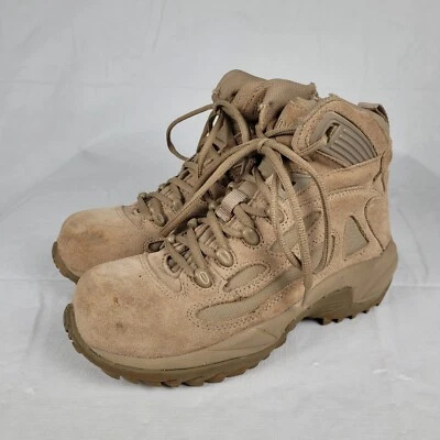 Converse C8694 ASTM F2413-05 EH Steel Toe Side Zip Tan Boots Men’s 6.5 Womens 8 - Image 1 of 4