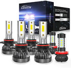 For Toyota RAV4 2006-2012 Sport Utility 4-Door LED Headlight + Fog Light Bulbs