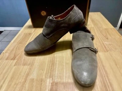 H от Hudson Мужская серо-монах ремень мокасины туфли - размер 9 | стильный - Изображение 1 из 4