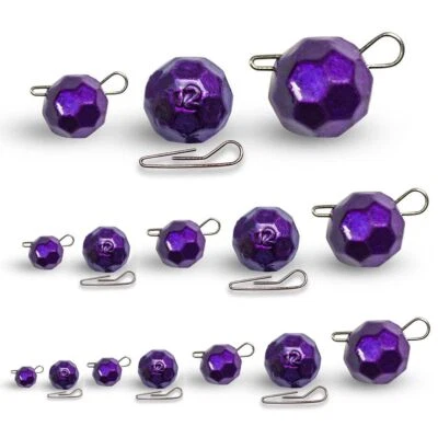 Cheburashka Flexi Jig Head Ball violett Life-ORANGE 5-40g Chebus Fishball purple - Bild 1 von 4
