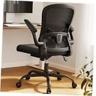  Chaise de bureau ergonomique-chaise de bureau : chaise de bureau à domicile en maille avec encre-noire