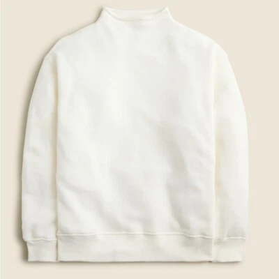 J Crew Heritage Terry Rollneck™ Sudadera Para Mujer XS Marfil Foto 1 de 4