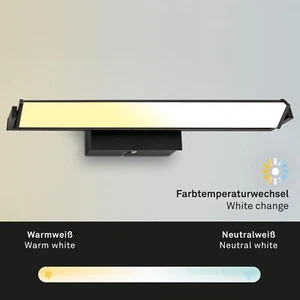 Wandleuchte Briloner LED 15W 52,5CM Wandlampe CCT Dimmbar Panel Schwenkbar Black - Bild 1 von 5