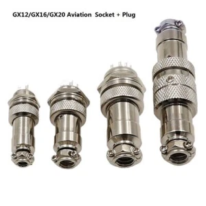 GX12/GX16/GX20 2-14Pin Electrical Aviation Connector Male Socket +Female Plug  - Picture 1 of 9
