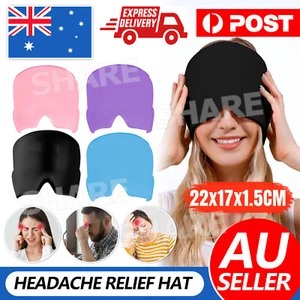 Migraine Relief Hat Cold Therapy Headache Pain Relief Cap Reusable Ice Pack - Picture 1 of 13