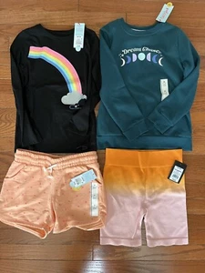 Cat & Jack Art Class Kleidung Set Shorts L 10/12 XL 14 Sweatshirt M 7/8 Regenbogen - Bild 1 von 9