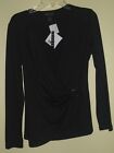 New Focus 2000 Top Crossover Gold Buckle Stretch Long Sleeves Size Medium