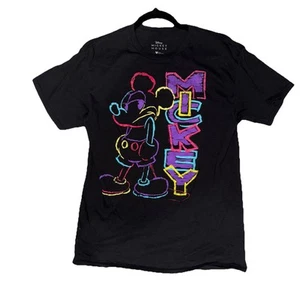 T-Shirt Topolino Uomo M Manica Corta Nera Disney Neon Gesso - Foto 1 di 6