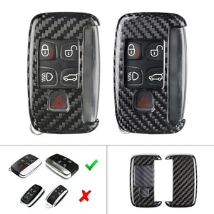 1X Carbon Fiber Remote Key Shell Cover Case Fit Land Rover Range Rover Discovery - Picture 1 of 8