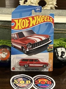 Hot Wheels 1964 Chevrolet Nova Station Wagon Red  Diecast Sealed USED NM Cond - Picture 1 of 7