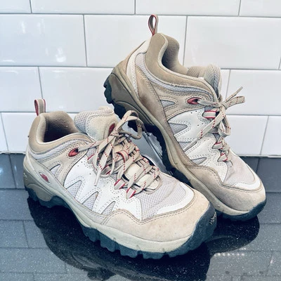 THE NORTH FACE 女式 8 M 551044 棕褐色皮革远足鞋 中帮 Vibram — 第 1/4 张图片