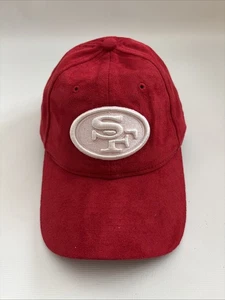 San Francisco 49ers New Era Strapback Adjustable Hat Cap NFL Red Faux Suede - Picture 1 of 7